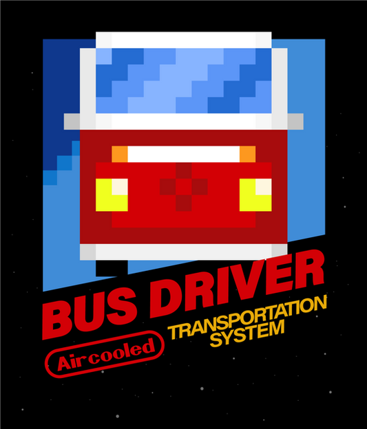 Bus Driver 8 Bit Sticker