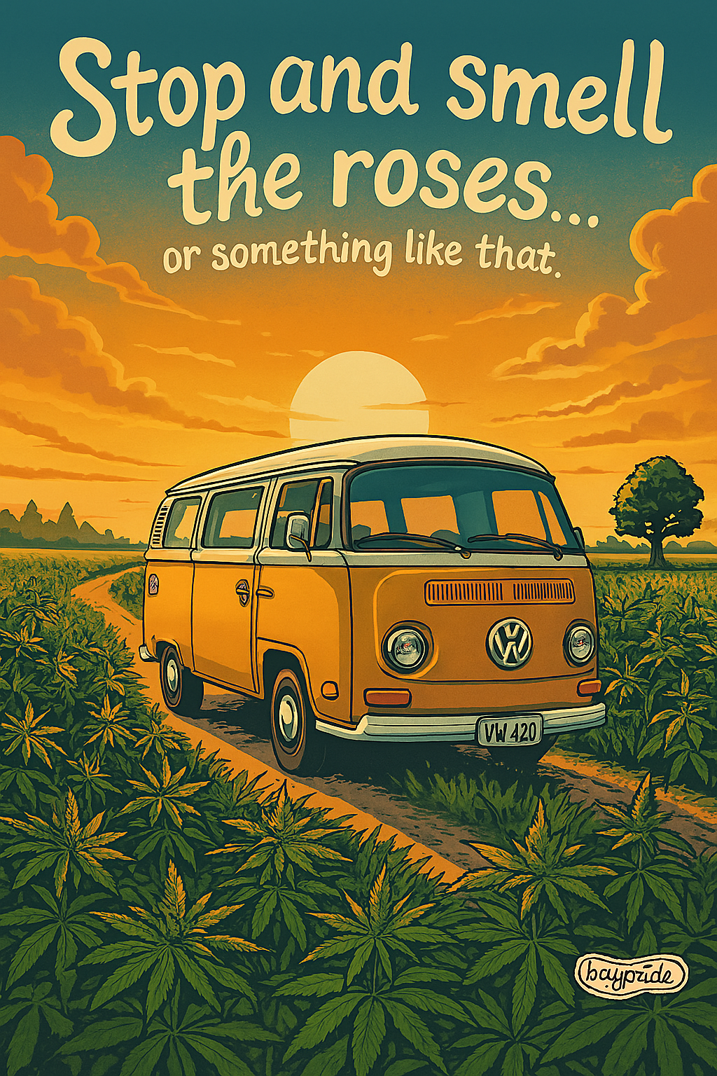 Stop and Smell the Roses Sticker
