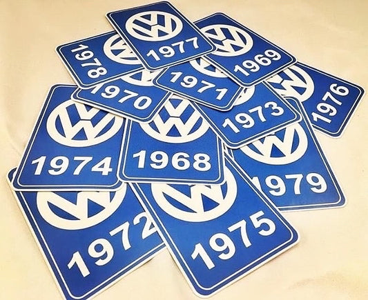 VW Year of Manufacture Stickers