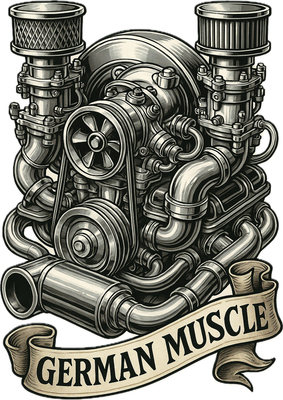 German Muscle Sticker