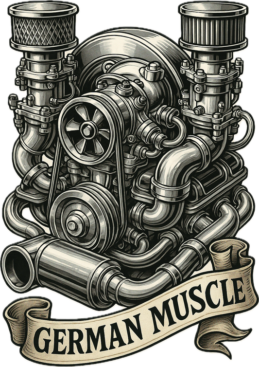 German Muscle Sticker